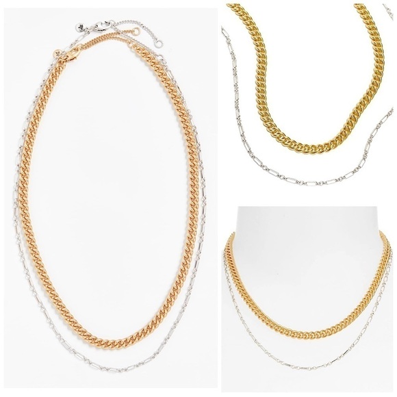 Madewell Mixed Metal Chain Necklace Set - Picture 5 of 13